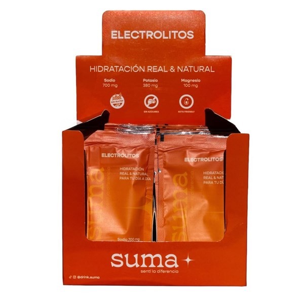 Caja Suplemento Deportivo Suma Electrolitos en Polvo Naranja | 30 unidades #1