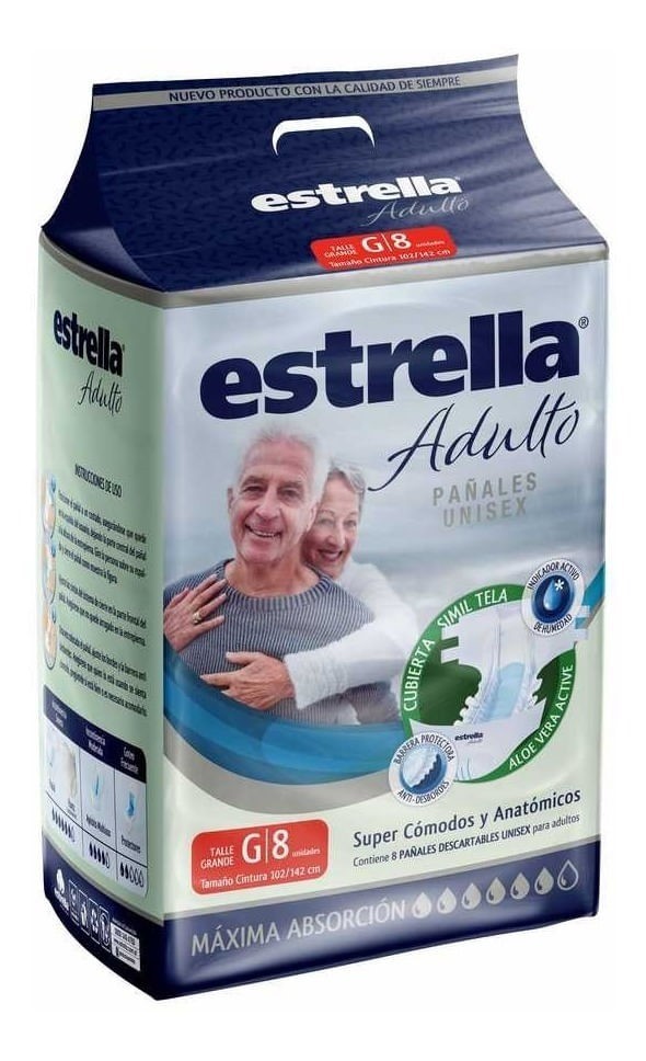 Estrella Pañal Para Adulto Unisex (8 Unidades) g