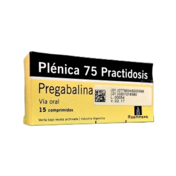 Roemmers Plenica 75 Practidosis Pregabalina 75 Mg x 15 Comp #1