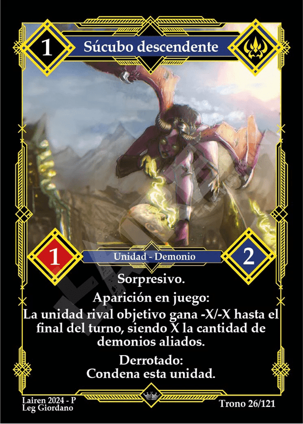 026 Sucubo Descendente Precon Demonio/Elemental - Coste 1