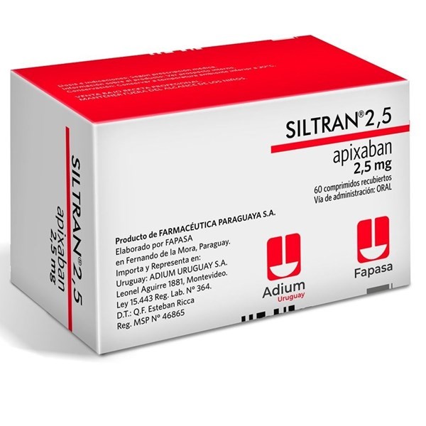 Siltran 2.5 mg | 60 comprimidos | Apixabán