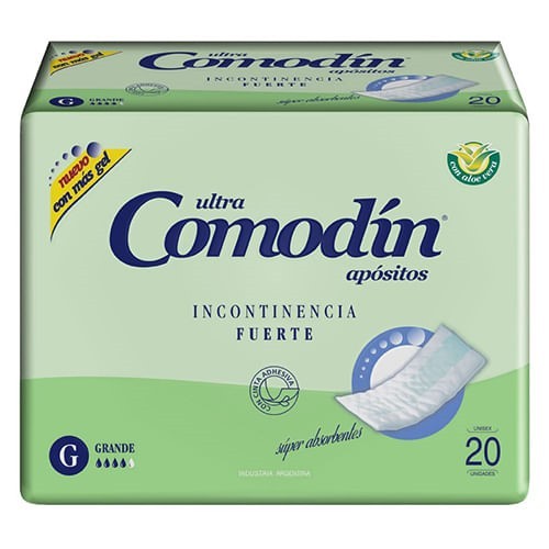 Comodin Apósitos Incontinencia Fuerte (20 Unidades)