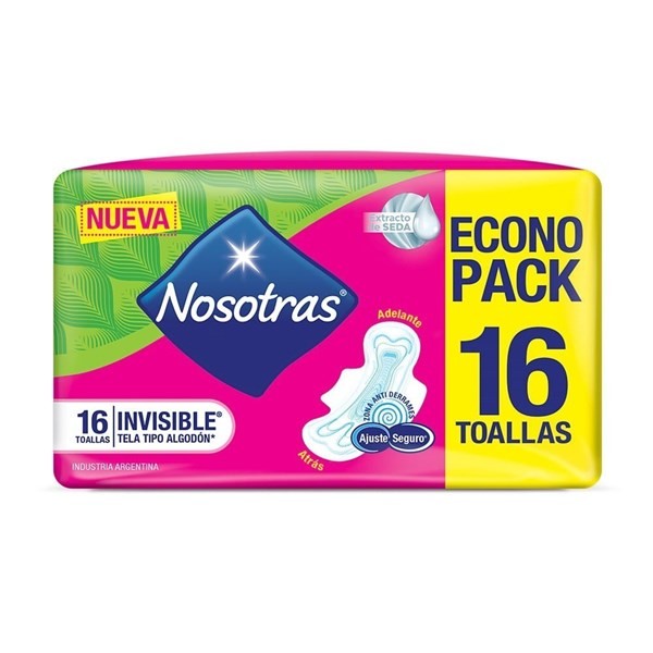 Toallas Femeninas Nosotras Invisible Econo Pack X 16 Unidades alt