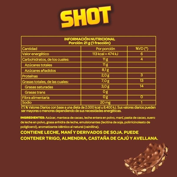 Huevo de Pascua Shot Chocolate Y Maní 210 g. alt