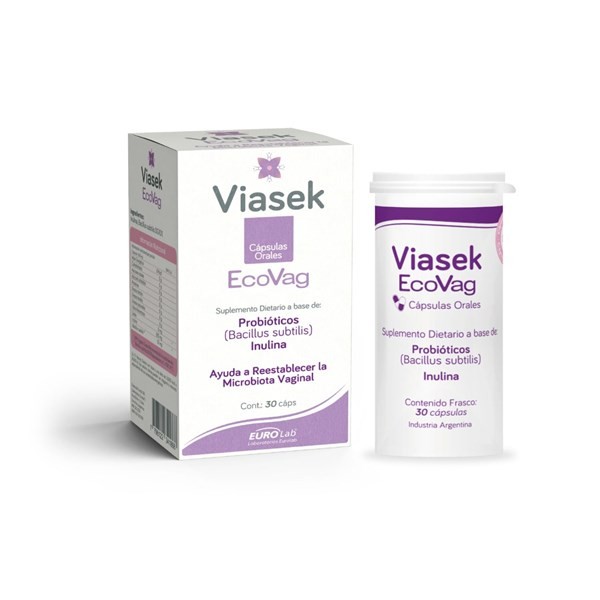 Viasek Ecovag Probióticos Cápsula Oral 30 cápsulas alt