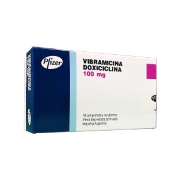 Pfizer Vibramicina Doxiciclina 100 Mg Tabletas x 16 #1