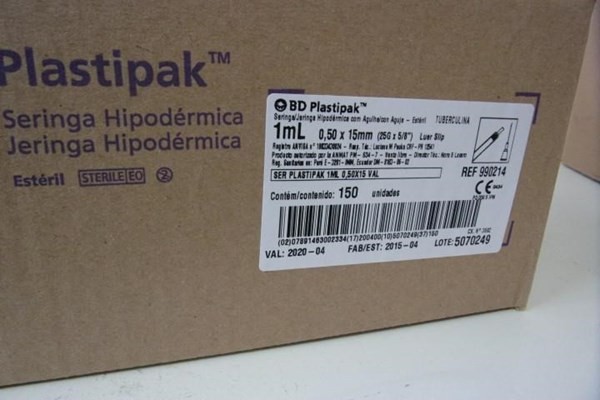 Jeringa Des.Tuberculina C/Aguja 15x5 X150 - Bd