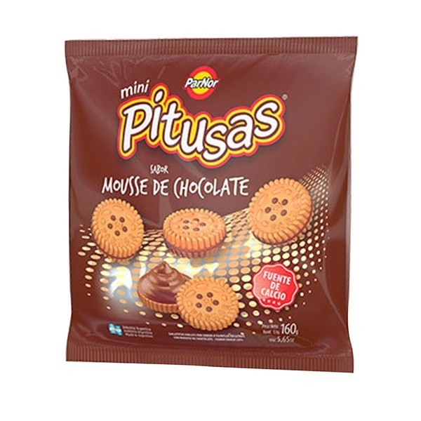 Galletitas Pítusas Vainilla Con Mousse De Chocolate Mini 160 G. #1