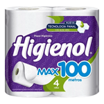 Higienol Papel Higienico Max 100 mts x 4 Unidades Con Aloe Vera. #2