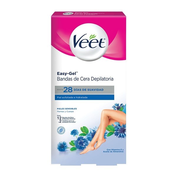 Veet Banda Depilatorias Corporales Para Piel Sensible (12 Unidades) alt
