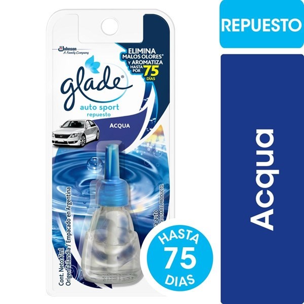 Glade Aromatizante Auto Sport Repuesto Acqua 7 ml #1