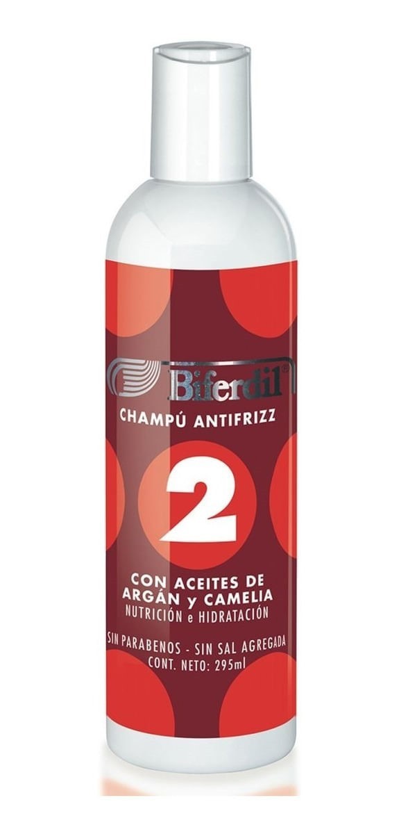 Biferdil Shampoo 2 Antifrizz Con Aceite de Argan Y Camelia 295 ml #1