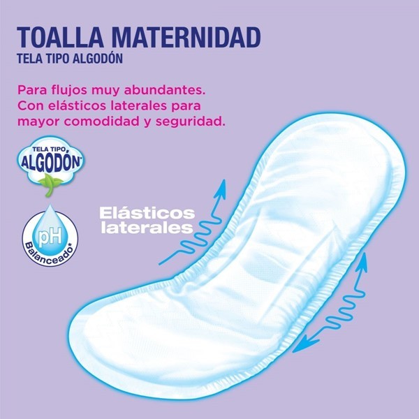 Nosotras Toalla Femenina Maternidad Vite (10 Unidades) alt