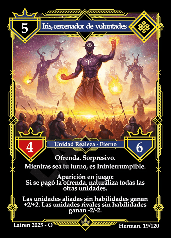019 Iris, Cercenador De Voluntades - Coste 5
