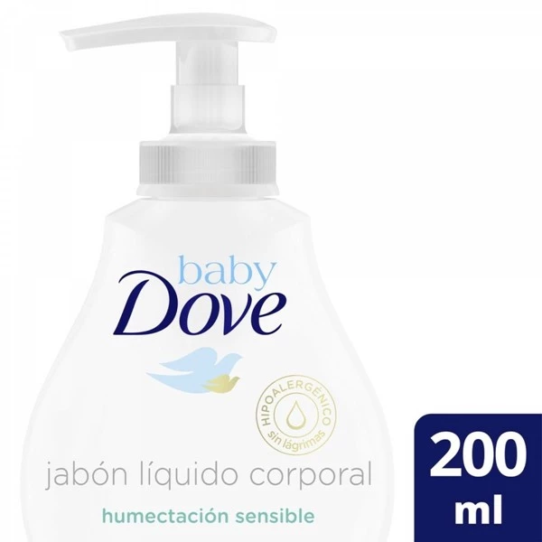Dove Baby Jabon Liquido Humectación Sensible 200 ml