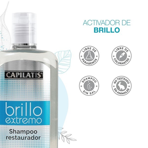 Capilatis Shampoo Restaurador Línea Brillo Extremo 420 ml alt