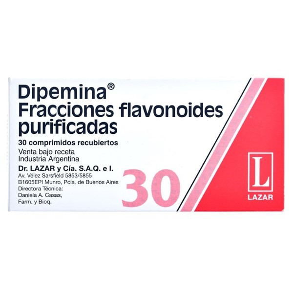 Dipemina 500 Mg | 30 Comprimidos | Fracción flavonoide purificada