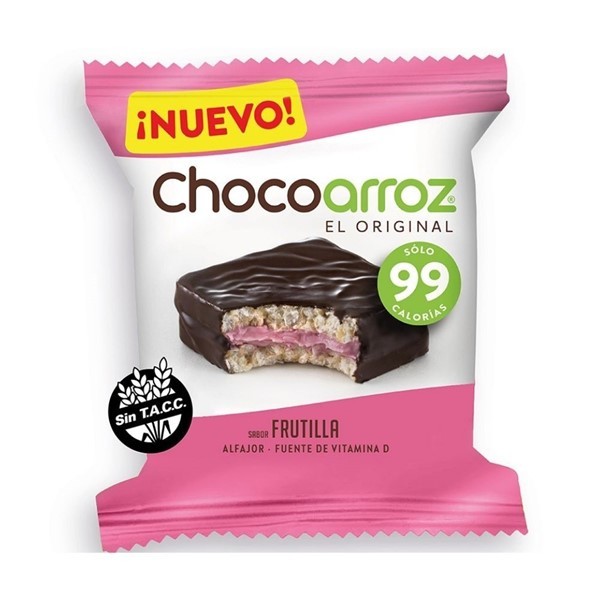 Choco Arroz Alfajor Chocoarroz Frutilla x 22 g #1