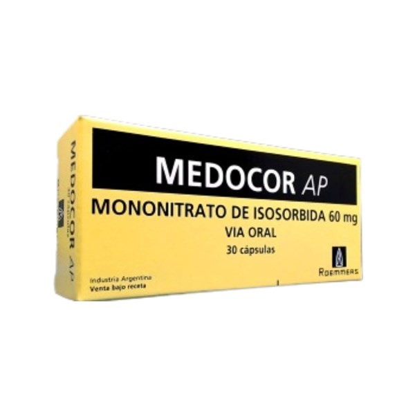 Roemmers Medocor Ap Isosorbide + Mononitrato x 30 Cáps