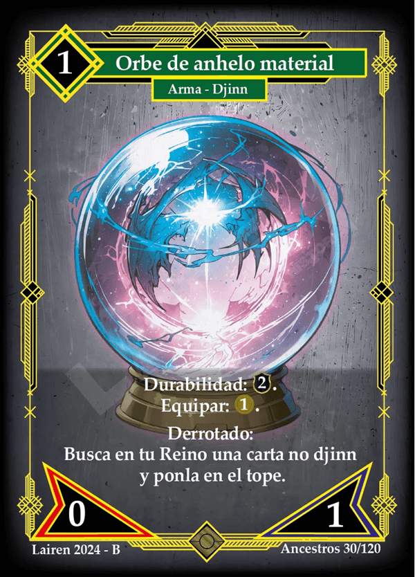 30 Orbe De Anhelo Material - Coste 1