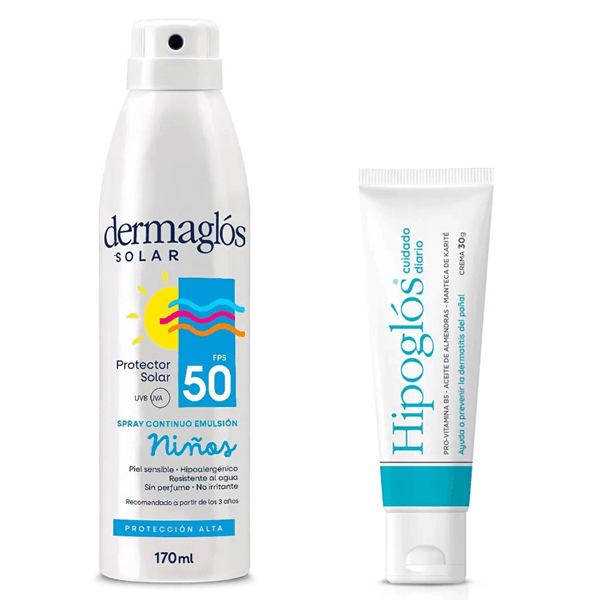 Hipoglos Kit Crema Cuidado Diario 30 g + Dermaglos Niños Fp50 #1