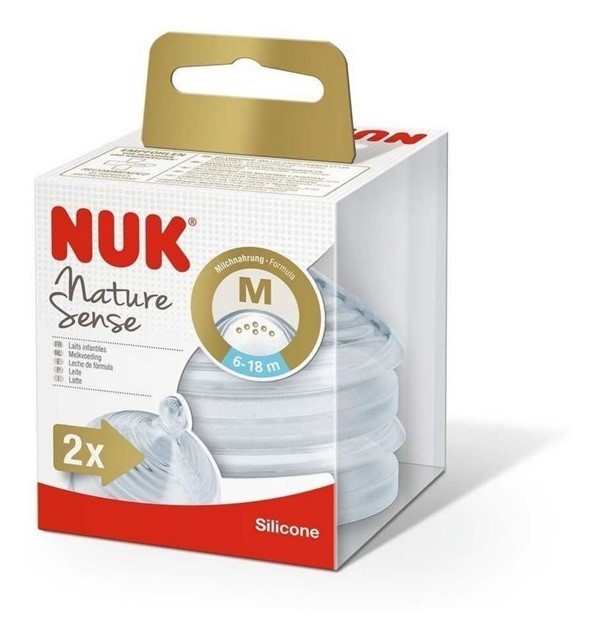 Nuk Nature Sense Tetina Medio 6-18 Meses 2 Unidades