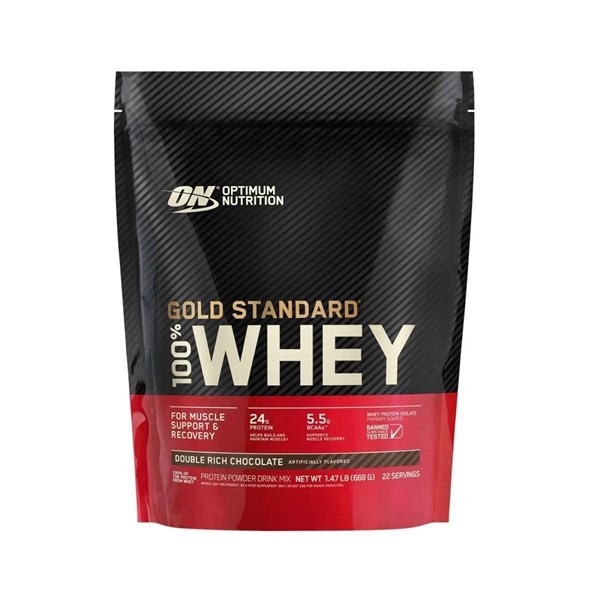 Optimum Nutrition Whey Protein 100% Gold Standar Double Rich Chocolate 1.5 Lbs #1