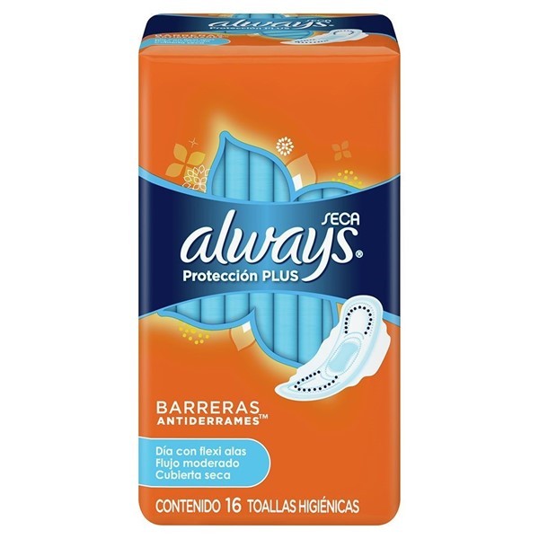 Always Toallitas Femeninas Secas Protecciòn Plus (16 Unidades) alt