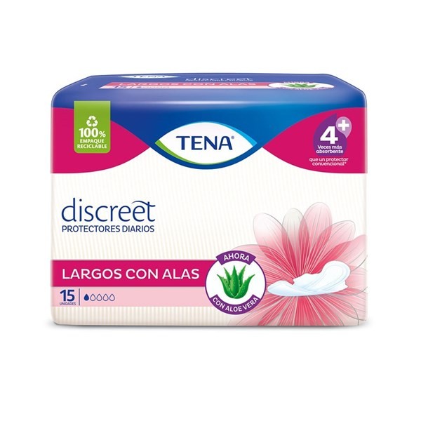 Protector Diario Tena Discreet Largos x 15 un #1