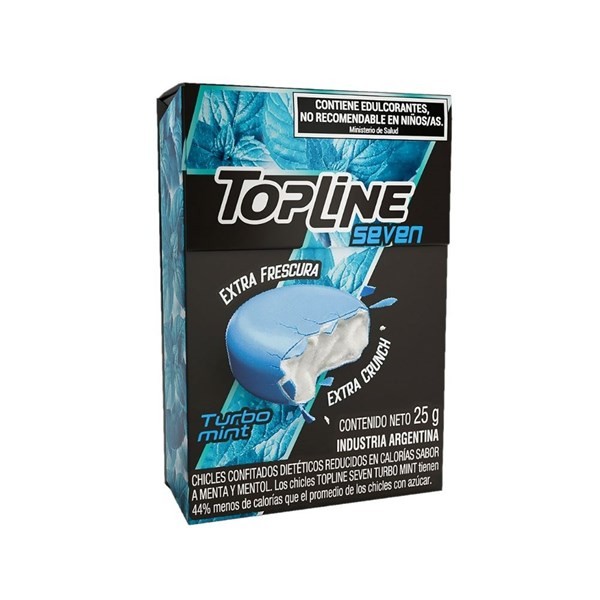 Chicle Turbo Mint Topline 25 gr #1