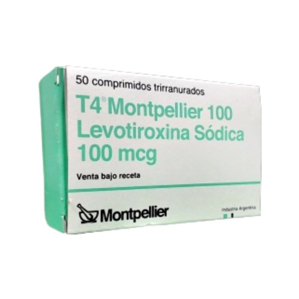 T4 Montpellier Levotiroxina 100 Mcg x 50 Comp