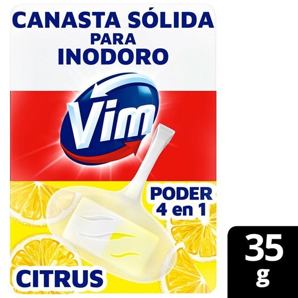 Canasta Sólida Para Inodoro Vim Citrus 4 en 1 35 gr