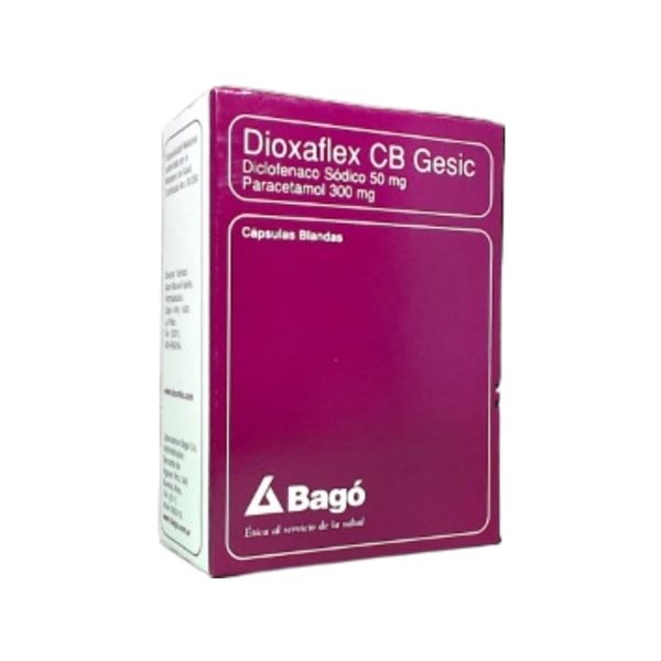 Bagó Dioxaflex Cb Gesic Diclofenac Sódico + Paracetamol x 10 Cáps Blandas #1