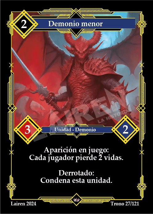 027 Demonio Menor 1ra Edicion - Coste 2