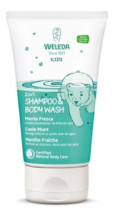 Weleda Shampoo Y Gel Ducha 2 en 1 Niños Menta Fresca x 150 ml #1