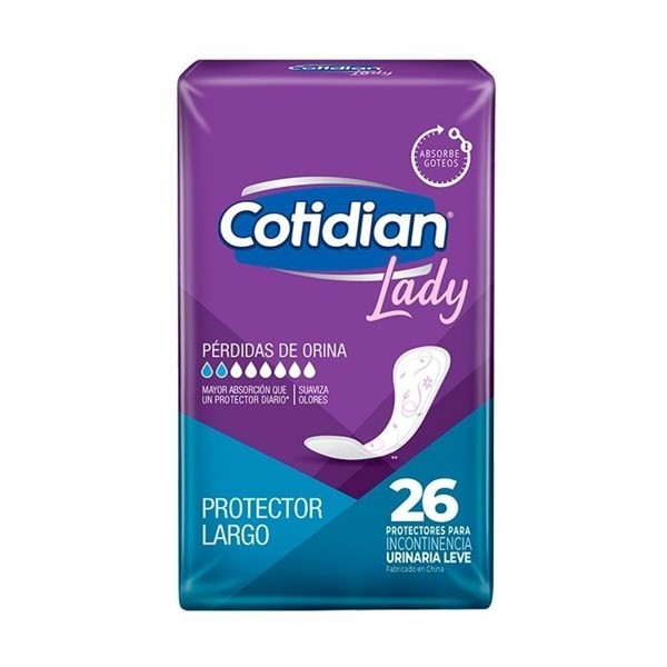 Protectores Diarios Cotidian Lady Largos | 26 Unidades

