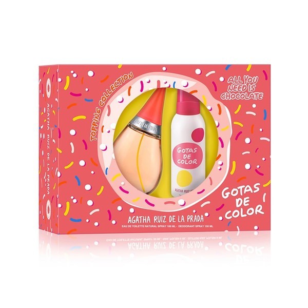 Set Agatha Ruiz de La Prada Gotas de Color Edt x 100 ml + Desodorante x 150 ml #1