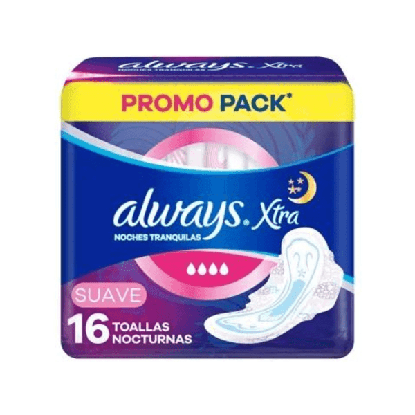Always Toallitas Femeninas Suaves Noches Tranquilas (16 Unidades) #1