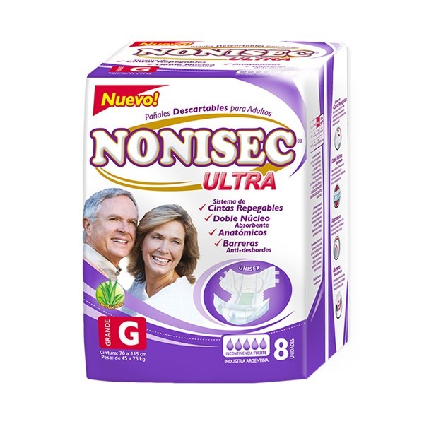 Pañal Adulto  Nonisec Talle g Ultra Elastizado x 8 uni #1