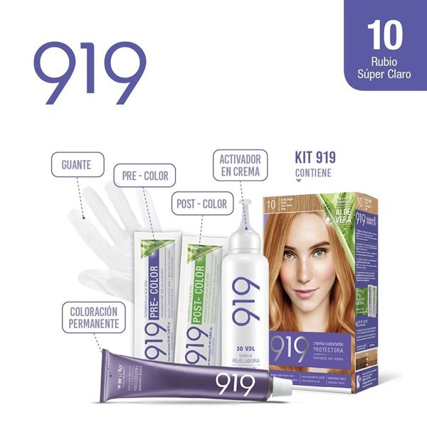 919 Kit Coloracion 10 Rubio Super Claro alt