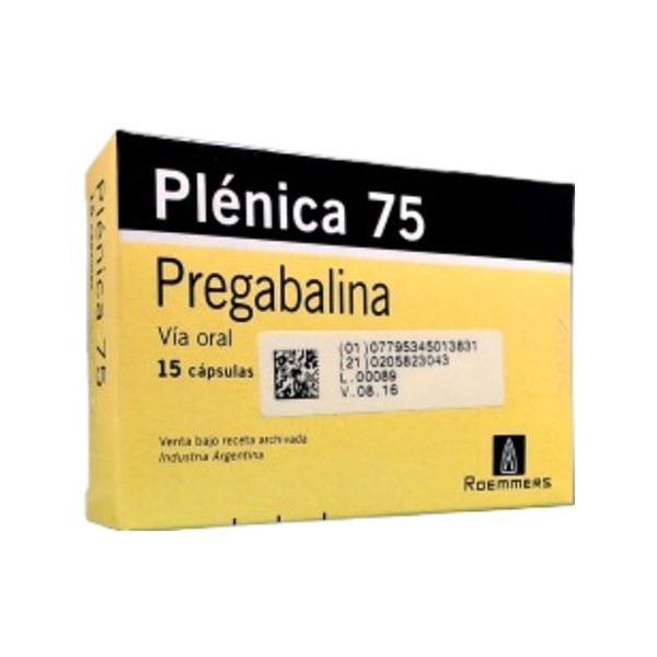 Roemmers Plenica Pregabalina 75 Mg x 15 Cáps #1