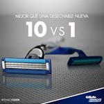 Gillette Maquina Para Afeitar 3 mach Turbo + Cartucho de Repuesto #5
