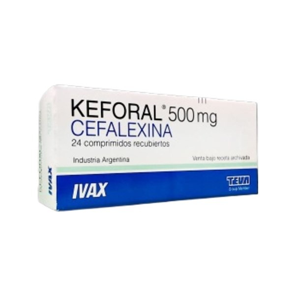 Teva Keforal 500 Mg Cefalexina x 24 Comp Recubiertos #1