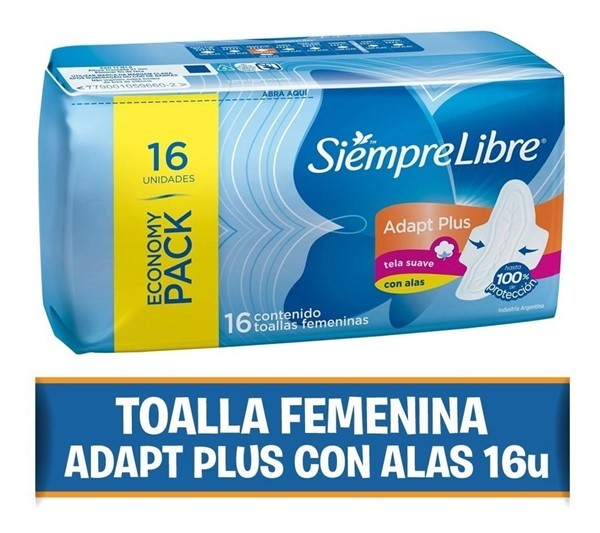 Siempre Libre Adapt Plus x 16 Con Alas Unico