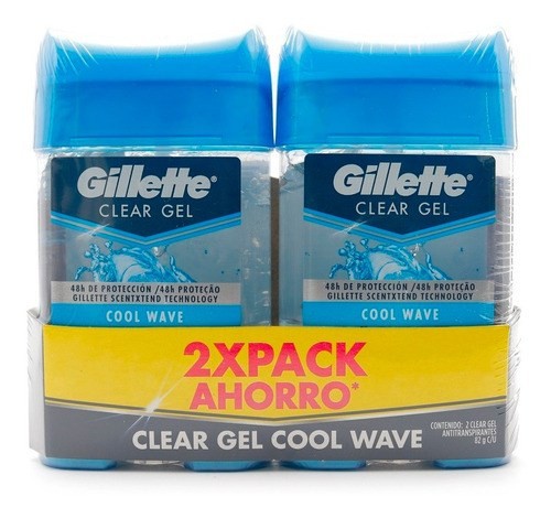 2 Desodorantes Gillette Clear Gel 82 gr C/U Antitranspirante #1