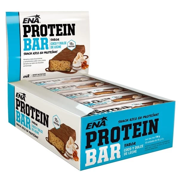 Ena Barra Protein Bar Coco Y Dulce de Leche (16 Barras)