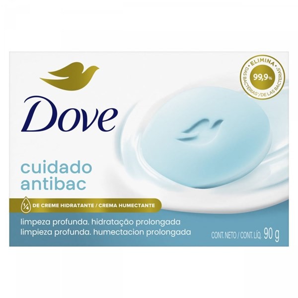 Dove Jabon Antibacterial Cuida Y Protege 90 gr