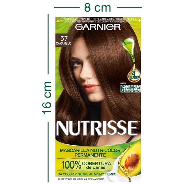 Kit Completo de Coloración Permanente Nutrisse Clásico Tono 57 Ambar 45g alt