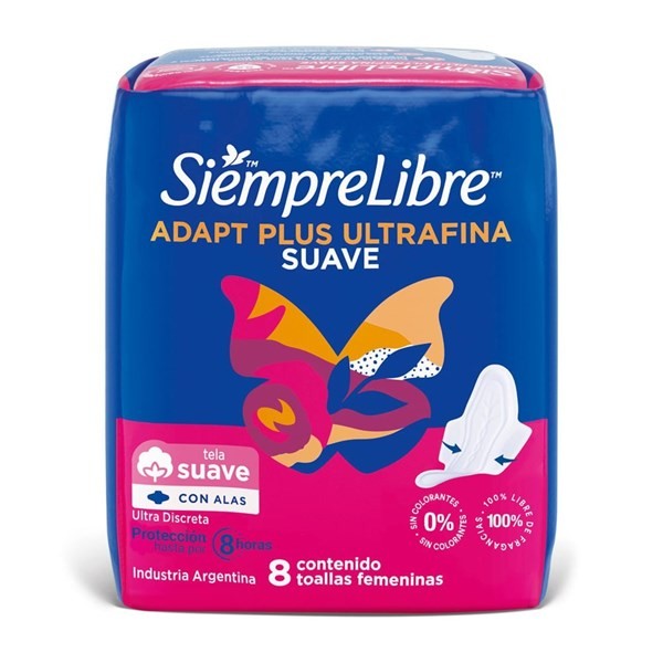 Toallas Femeninas Siempre Libre Adapt Plus Ultrafina x 8 un alt