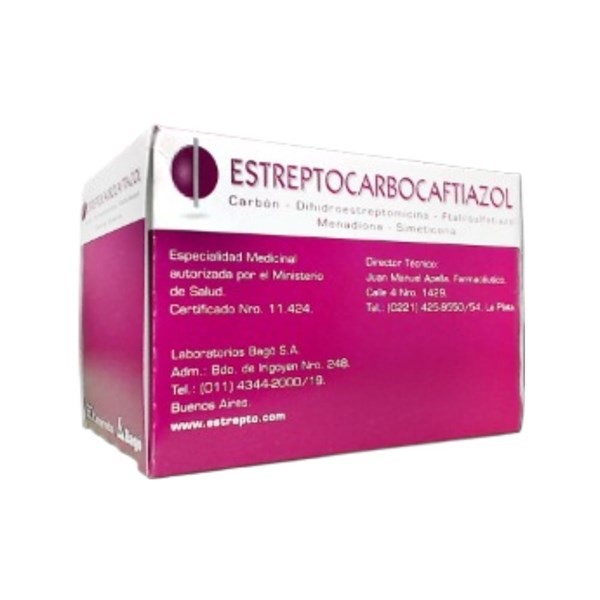 Bagó Estreptocarbocaftiazol Ftalilsulfatiazol + Asoc x 60 Comp #1